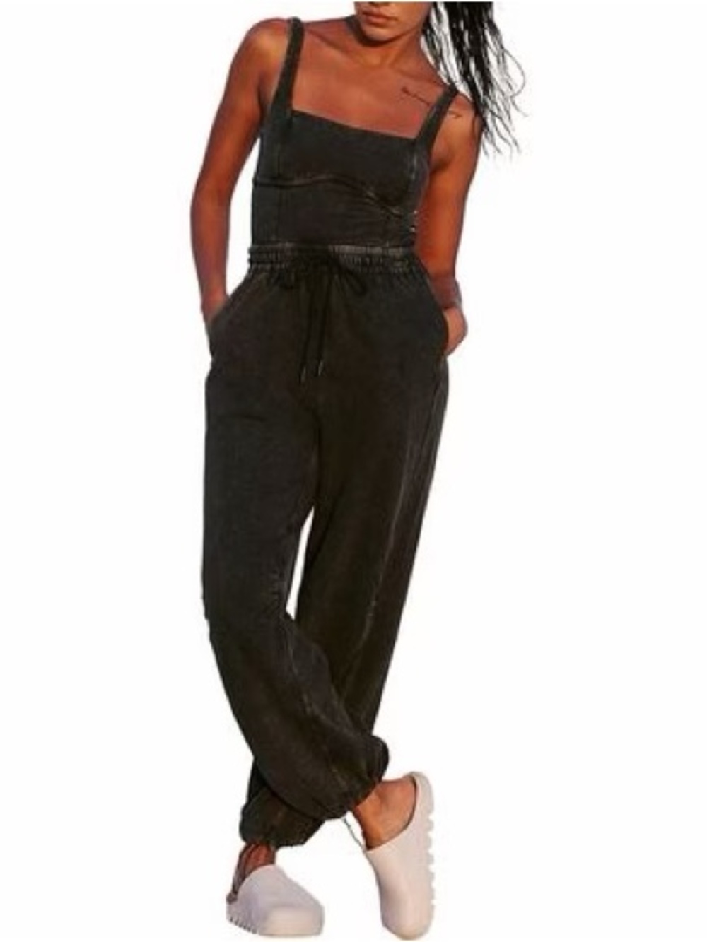 Inbound Onesie/ FP Movement by Free People/ Washed Black Jumpsuit/ Small
